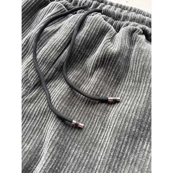 Italian Corded forest green pants 28x27 mad in Italy Prato soft designer lounge - Picture 5 of 6